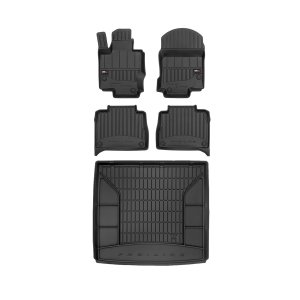 Mercedes GLE Floor-Trunk Mats - Omac - 3D Premium - Black - 2018